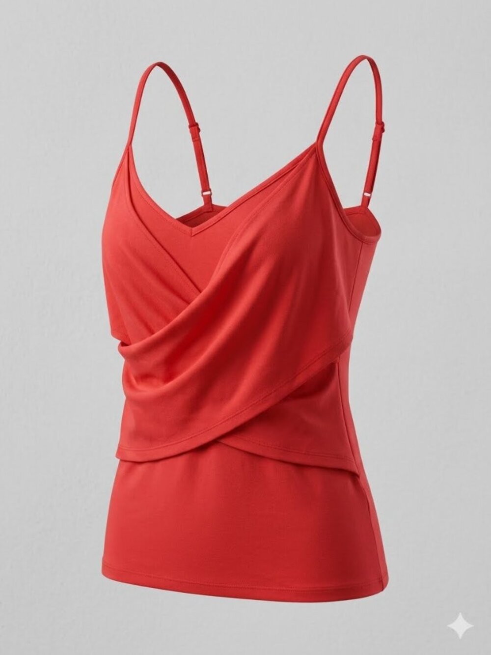 Trina Turk NWT Red Draped Coquette Spaghetti Straps Camisole 3492
